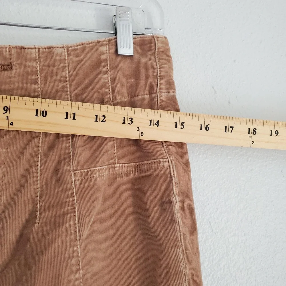 Free People Pants Jayde Women 29 Beige Corduroy Flare High Rise Boho‎ Festival
